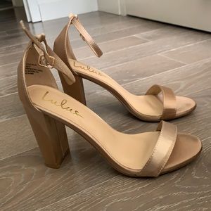 Champagne block heel